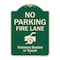 Signmission Designer Series-No Parking Fire Lane With Graphic Violators Booted Or Towed, 24" x 18", G-1824-9962 A-DES-G-1824-9962 - alternate 1